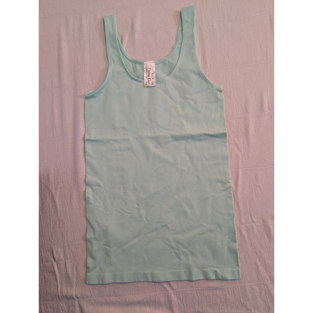 Prime Cut Tank Top One Size Sleeveless Athletic Style Comfort Stretch Mint Green